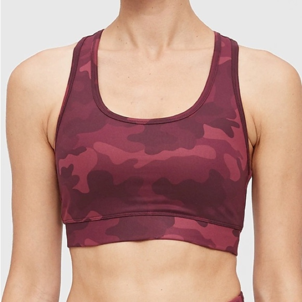 GapFit Burgundy T-Back Sports Bra